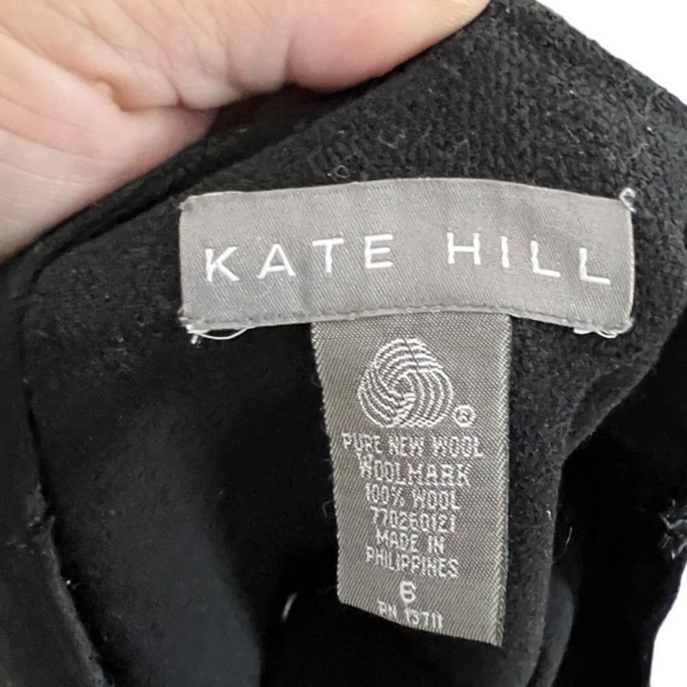 Vintage Kate Hill Black Wool‎ Skirr - Picture 4 of 4
